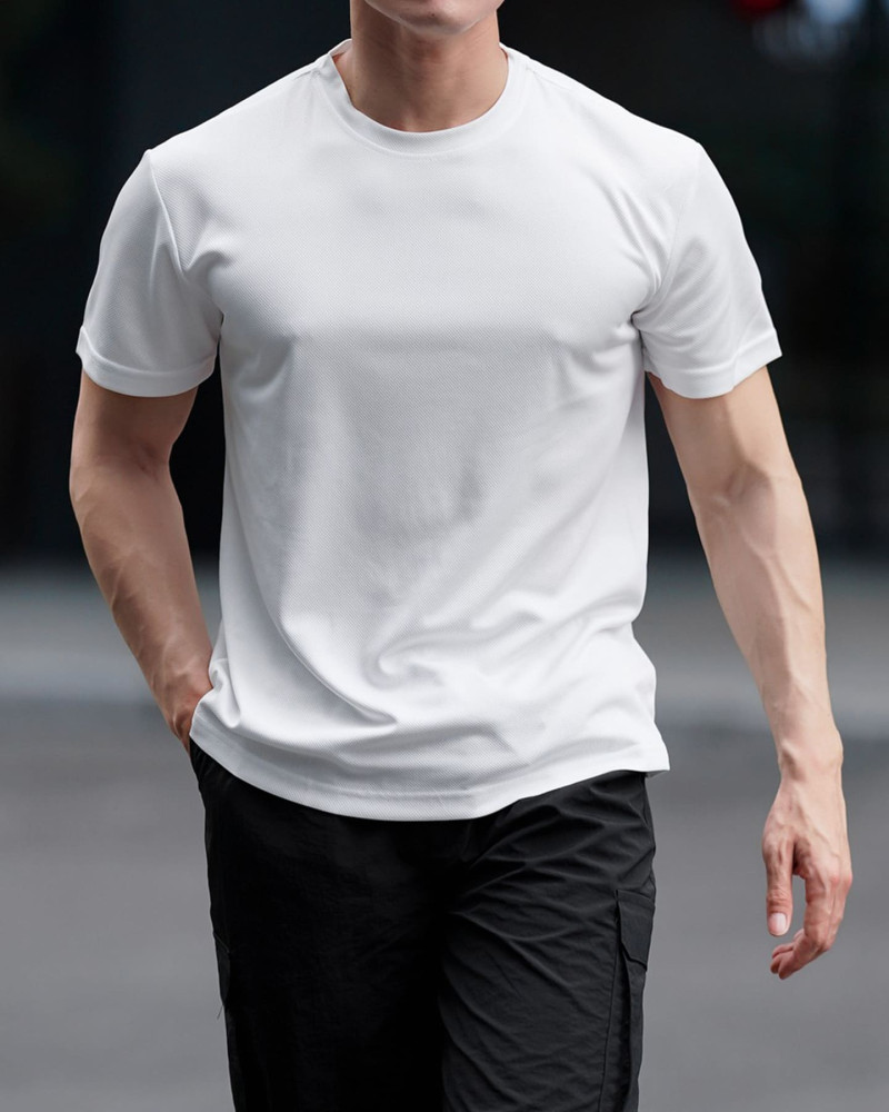 ÁO THUN TẬP LUYỆN MÀU TRẮNG